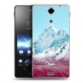 Дизайнерский пластиковый чехол для Sony Xperia TX Горы