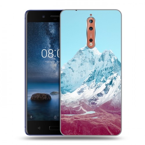 Дизайнерский пластиковый чехол для Nokia 8 Горы