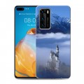 Дизайнерский пластиковый чехол для Huawei P40 Горы