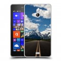 Дизайнерский пластиковый чехол для Microsoft Lumia 540 Горы