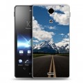 Дизайнерский пластиковый чехол для Sony Xperia TX Горы