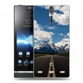 Дизайнерский пластиковый чехол для Sony Xperia S Горы