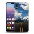 Дизайнерский силиконовый с усиленными углами чехол для Huawei P20 Pro Горы