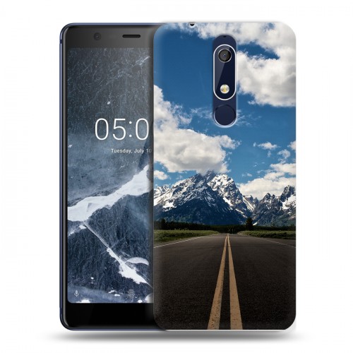 Дизайнерский пластиковый чехол для Nokia 5.1 Горы