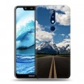 Дизайнерский пластиковый чехол для Nokia 5.1 Plus Горы