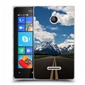 Дизайнерский пластиковый чехол для Microsoft Lumia 435 Горы