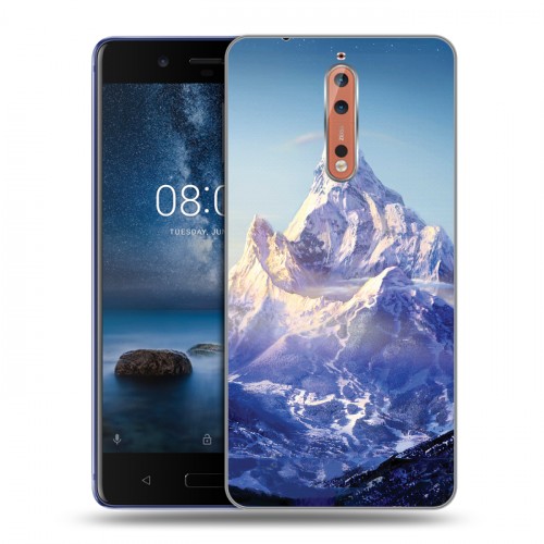 Дизайнерский пластиковый чехол для Nokia 8 Горы