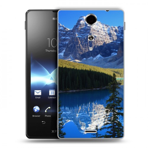 Дизайнерский пластиковый чехол для Sony Xperia TX Горы