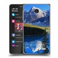 Дизайнерский пластиковый чехол для Nokia X Горы