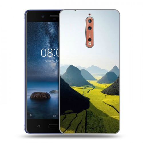 Дизайнерский пластиковый чехол для Nokia 8 Горы