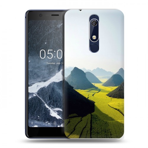 Дизайнерский пластиковый чехол для Nokia 5.1 Горы