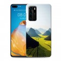 Дизайнерский пластиковый чехол для Huawei P40 Горы