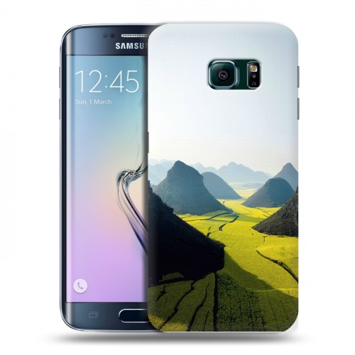 Дизайнерский пластиковый чехол для Samsung Galaxy S6 Edge Горы
