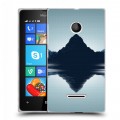 Дизайнерский пластиковый чехол для Microsoft Lumia 435 Горы