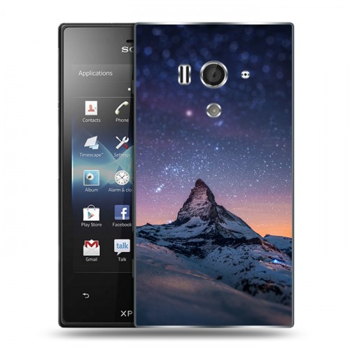 Дизайнерский пластиковый чехол для Sony Xperia acro S Горы