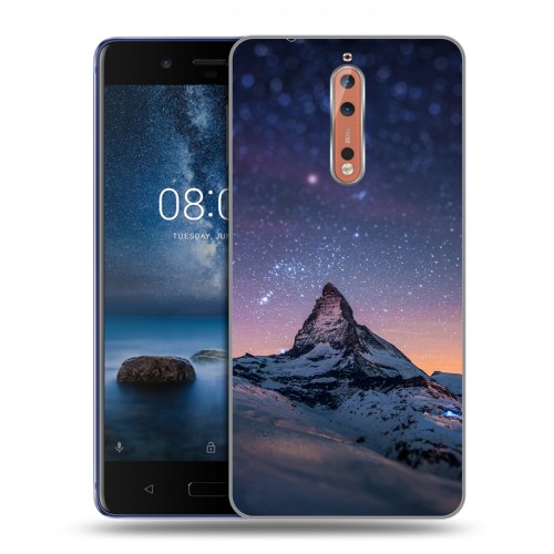 Дизайнерский пластиковый чехол для Nokia 8 Горы