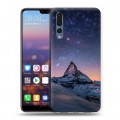 Дизайнерский силиконовый с усиленными углами чехол для Huawei P20 Pro Горы