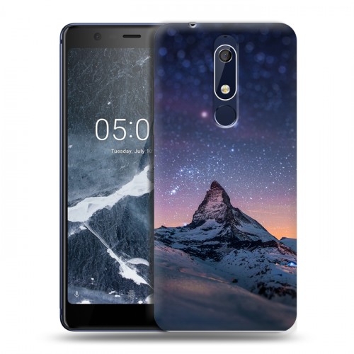 Дизайнерский пластиковый чехол для Nokia 5.1 Горы