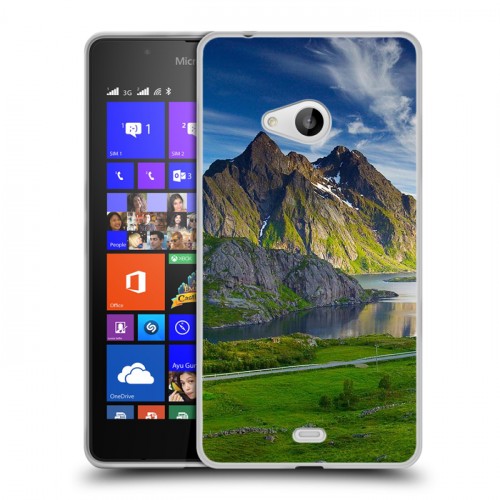 Дизайнерский пластиковый чехол для Microsoft Lumia 540 Горы