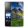 Дизайнерский пластиковый чехол для Sony Xperia TX Горы