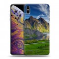 Дизайнерский силиконовый чехол для Iphone Xs Max Горы