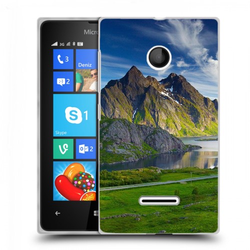 Дизайнерский пластиковый чехол для Microsoft Lumia 435 Горы