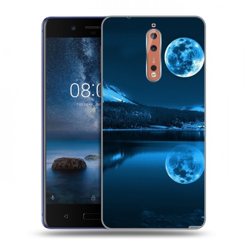 Дизайнерский пластиковый чехол для Nokia 8 Ночь