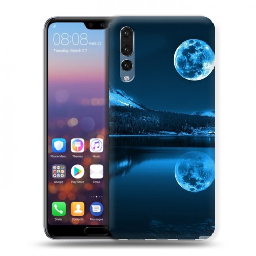 Дизайнерский силиконовый с усиленными углами чехол для Huawei P20 Pro Ночь