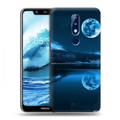 Дизайнерский силиконовый чехол для Nokia 5.1 Plus Ночь