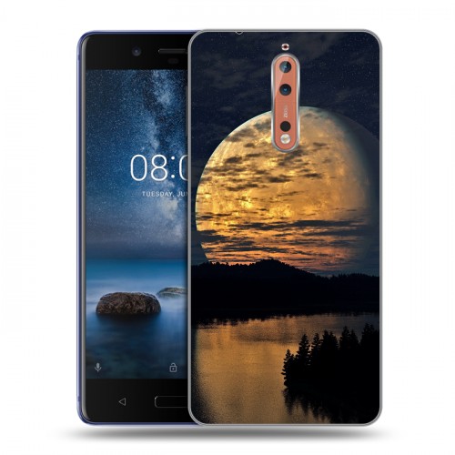 Дизайнерский пластиковый чехол для Nokia 8 Ночь