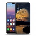 Дизайнерский силиконовый с усиленными углами чехол для Huawei P20 Pro Ночь