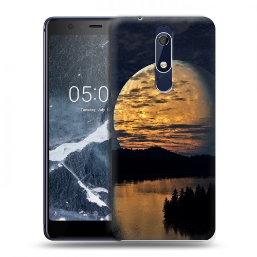 Дизайнерский пластиковый чехол для Nokia 5.1 Ночь