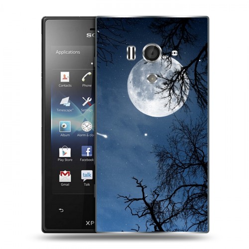 Дизайнерский пластиковый чехол для Sony Xperia acro S Ночь