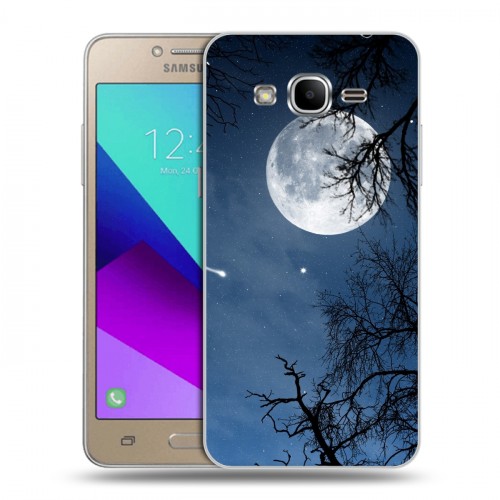 Дизайнерский силиконовый с усиленными углами чехол для Samsung Galaxy J2 Prime Ночь