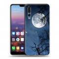 Дизайнерский силиконовый с усиленными углами чехол для Huawei P20 Pro Ночь