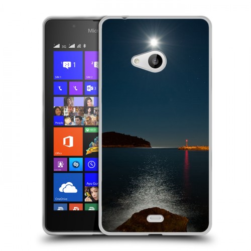 Дизайнерский пластиковый чехол для Microsoft Lumia 540 Ночь