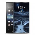 Дизайнерский пластиковый чехол для Sony Xperia acro S Ночь