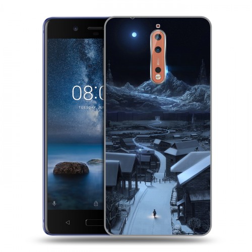 Дизайнерский пластиковый чехол для Nokia 8 Ночь