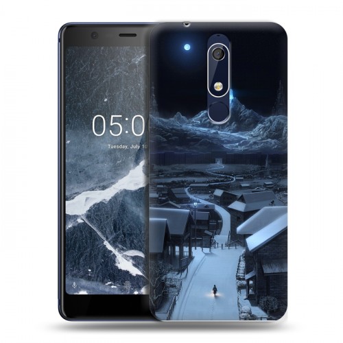 Дизайнерский пластиковый чехол для Nokia 5.1 Ночь