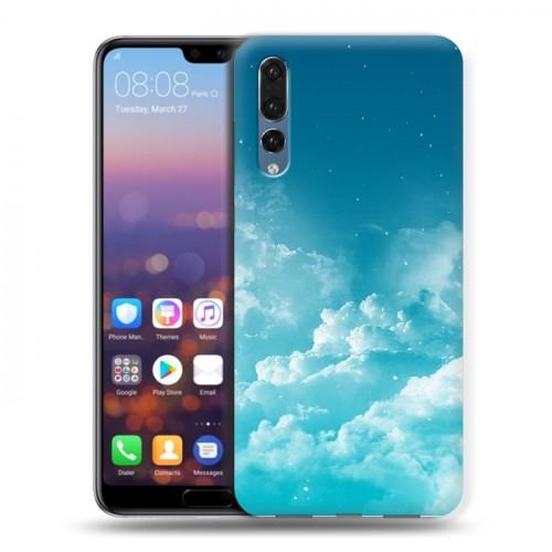 Дизайнерский силиконовый с усиленными углами чехол для Huawei P20 Pro Небо