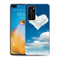 Дизайнерский силиконовый с усиленными углами чехол для Huawei P40 Небо