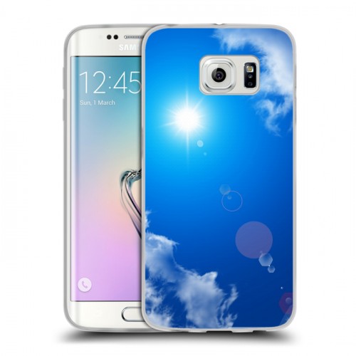 Дизайнерский пластиковый чехол для Samsung Galaxy S6 Edge Небо