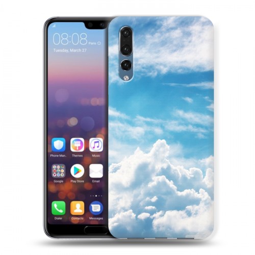 Дизайнерский силиконовый с усиленными углами чехол для Huawei P20 Pro Небо