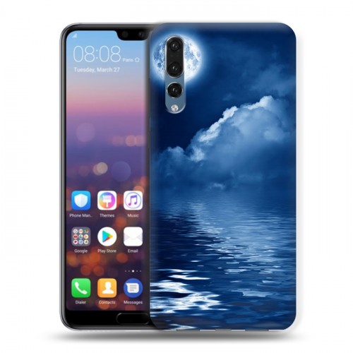 Дизайнерский силиконовый с усиленными углами чехол для Huawei P20 Pro Небо