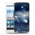 Дизайнерский пластиковый чехол для Huawei Ascend D2 Стихии