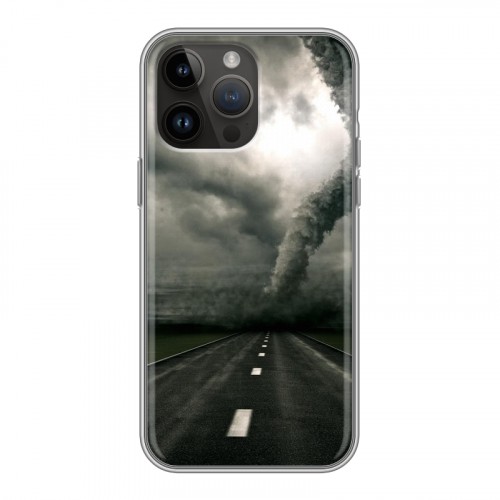 Дизайнерский силиконовый с усиленными углами чехол для Iphone 14 Pro Max Стихии
