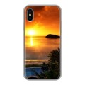 Дизайнерский силиконовый чехол для Iphone x10 Восход