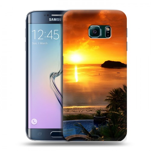 Дизайнерский пластиковый чехол для Samsung Galaxy S6 Edge Восход
