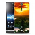 Дизайнерский пластиковый чехол для Sony Xperia S Восход