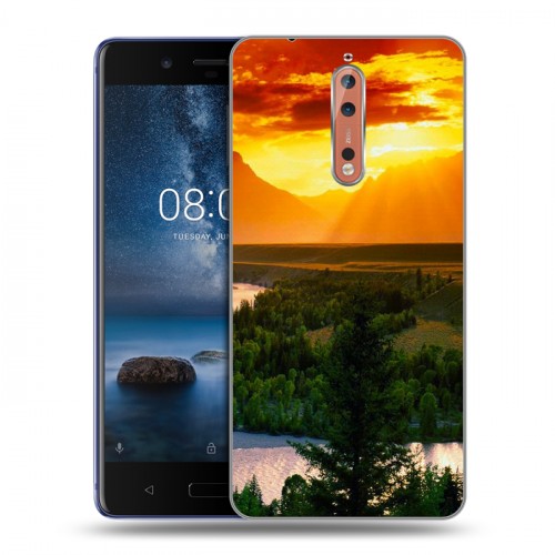 Дизайнерский пластиковый чехол для Nokia 8 Восход